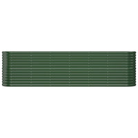 Letto Giardino Acciaio Verniciato a Polvere 260x40x68 cm Verde