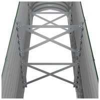 Letto Giardino Acciaio Verniciato a Polvere 260x40x68 cm Verde