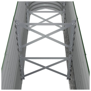 Letto Giardino Acciaio Verniciato a Polvere 260x40x68 cm Verde