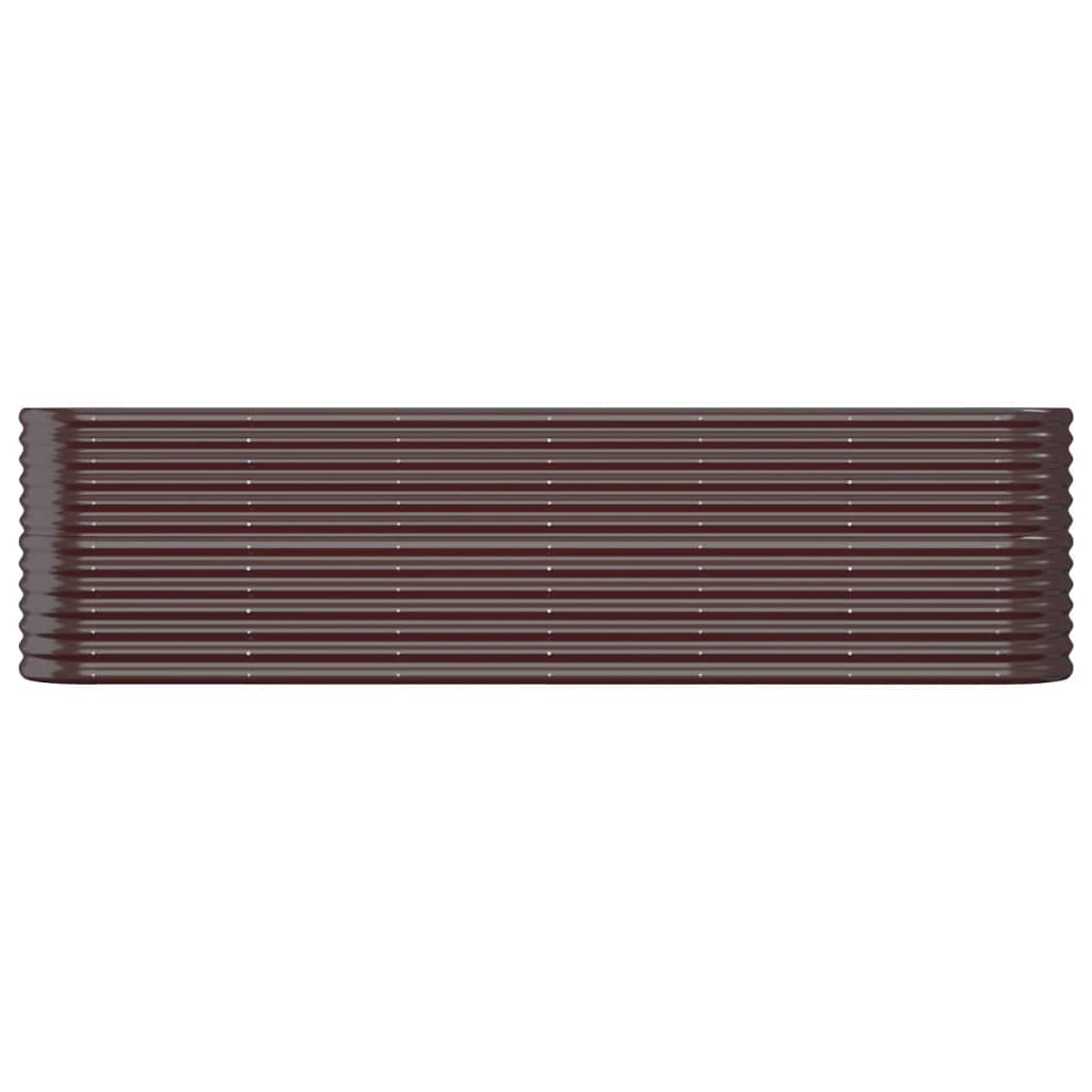 Letto Giardino Acciaio Verniciato a Polvere 260x40x68cm Marrone