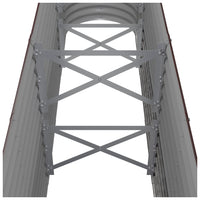 Vassoio per fioriera aiuola rialzata piante fiori terrazza giardino giardino acciaio verniciato a polvere marrone 02_0039542