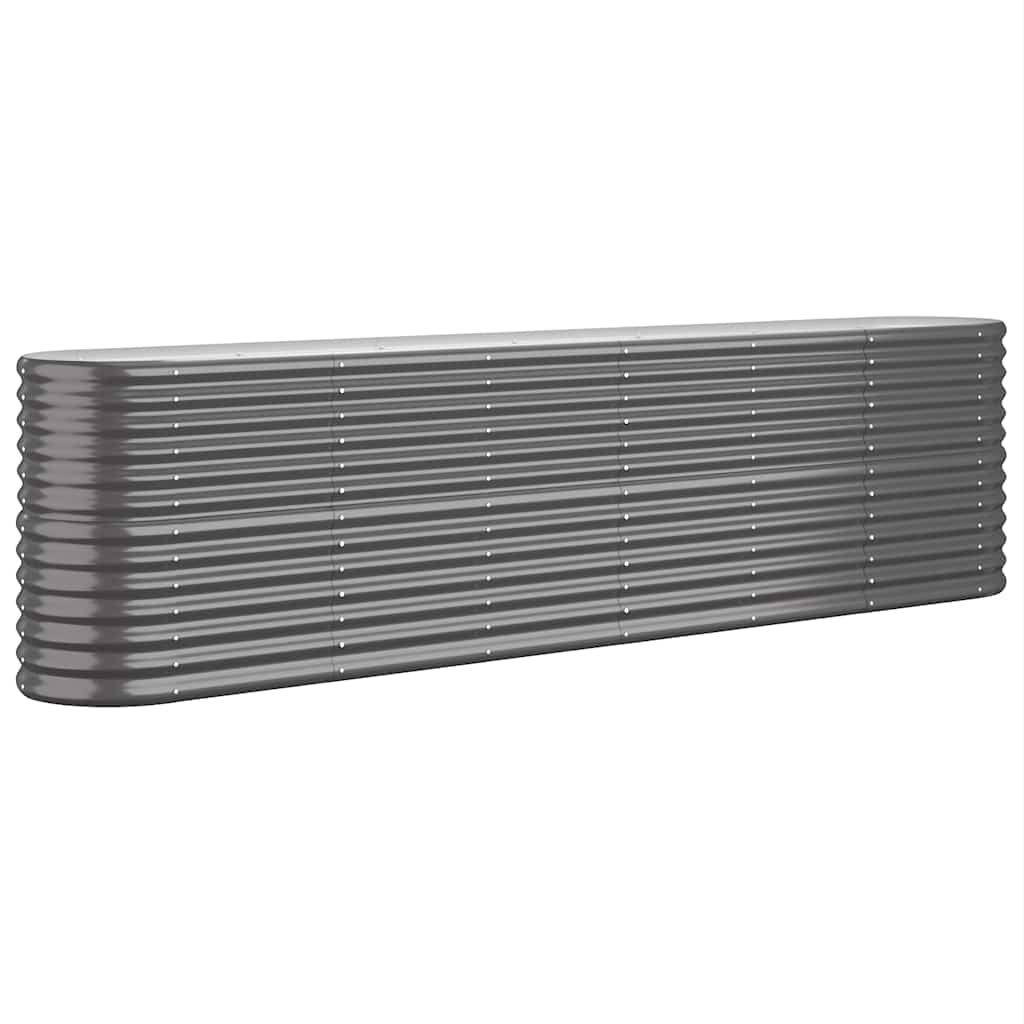 Vaso Giardino Acciaio Verniciato Polvere 260x40x68 cm Antracite cod mxl 52724