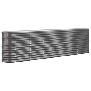 Vaso Giardino Acciaio Verniciato Polvere 260x40x68 cm Antracite cod mxl 52724