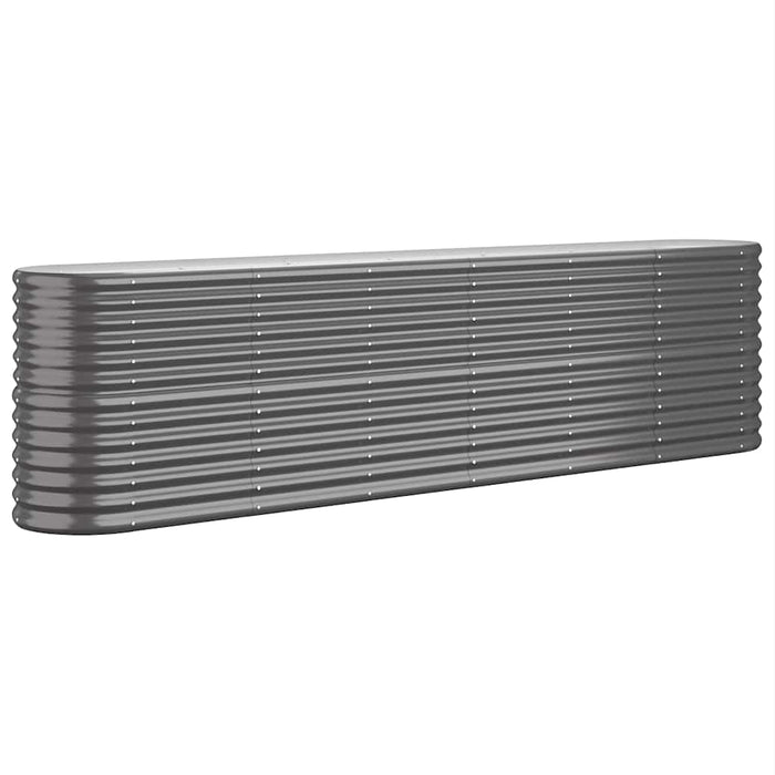 Vaso Giardino Acciaio Verniciato Polvere 260x40x68 cm Antracite cod mxl 52724