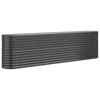 Fioriera rialzata vassoio piante fiori terrazza giardino giardino acciaio verniciato a polvere antracite 02_0039471