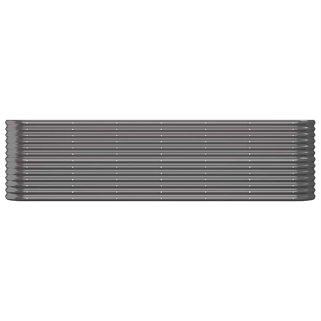 Vaso Giardino Acciaio Verniciato Polvere 260x40x68 cm Antracite cod mxl 52724