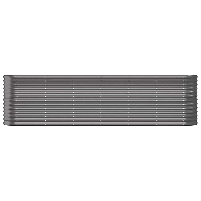 Vaso Giardino Acciaio Verniciato Polvere 260x40x68 cm Antracite cod mxl 52724