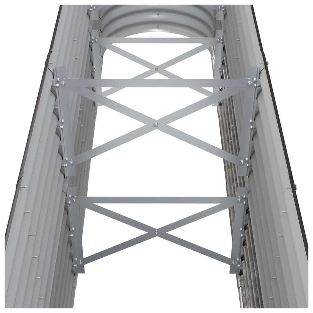 Fioriera rialzata vassoio piante fiori terrazza giardino giardino acciaio verniciato a polvere antracite 02_0039471