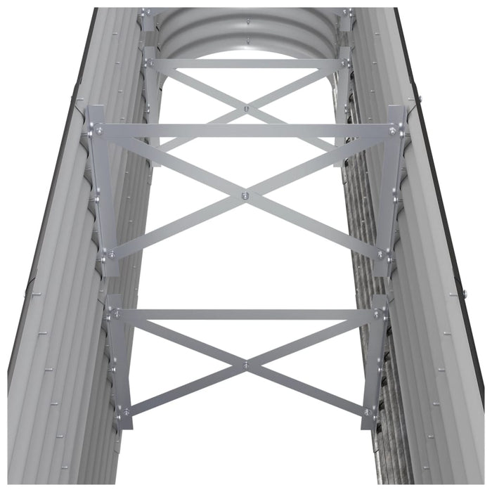 Fioriera rialzata vassoio piante fiori terrazza giardino giardino acciaio verniciato a polvere antracite 02_0039471