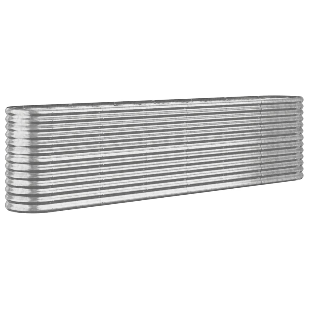 Letto Giardino Acciaio Zincato 260x40x68cm Argento 318907