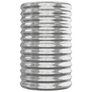 Vassoio per fioriera aiuola rialzata piante fiori terrazza giardino giardino argento acciaio verniciato a polvere Argento 02_0039698