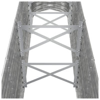 Letto Giardino Acciaio Zincato 260x40x68cm Argento 318907