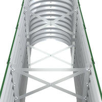 Letto Giardino Acciaio Verniciato a Polvere 332x40x68 cm Verde