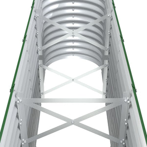 Letto Giardino Acciaio Verniciato a Polvere 332x40x68 cm Verde 318908