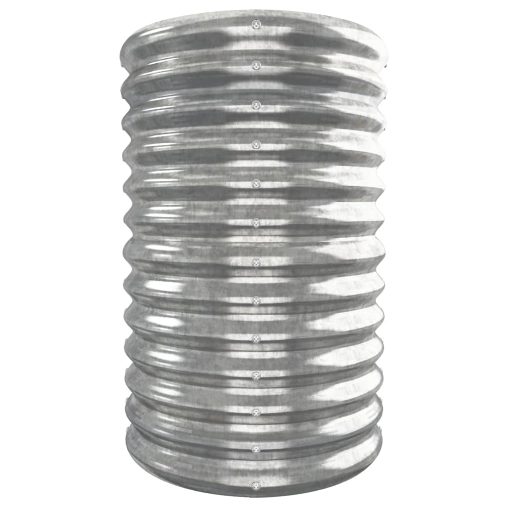 Letto Giardino Acciaio Verniciato a Polvere 332x40x68cm Argento