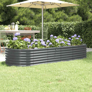 Vaso Giardino Acciaio Verniciato Polvere 224x80x36 cm Antracite cod mxl 48476