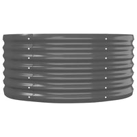 Vaso Giardino Acciaio Verniciato Polvere 368x80x36 cm Antracite cod mxl 51902