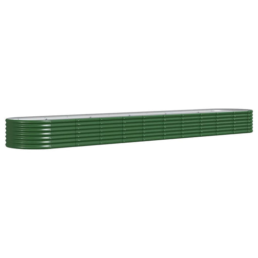 Letto Giardino Acciaio Zincato 440x80x36 cm Verde 318933