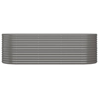 Letto Giardino Acciaio Verniciato a Polvere 224x80x68 cm Grigio