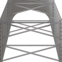 Letto Giardino Acciaio Zincato 224x80x68 cm Grigio 318954