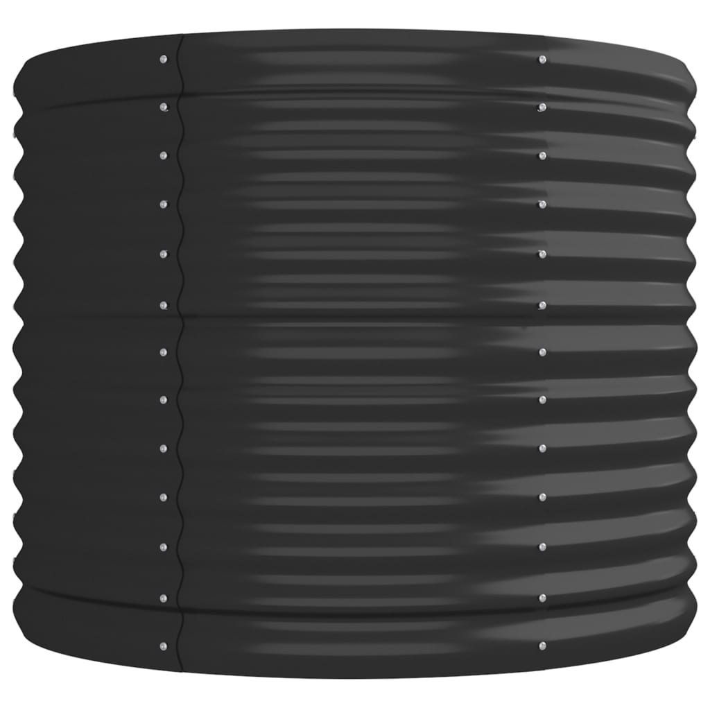 Fioriera rialzata vassoio piante fiori terrazza giardino giardino acciaio verniciato a polvere antracite 02_0039486