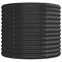 Fioriera rialzata vassoio piante fiori terrazza giardino giardino acciaio verniciato a polvere antracite 02_0039486