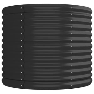 Fioriera rialzata vassoio piante fiori terrazza giardino giardino acciaio verniciato a polvere antracite 02_0039486