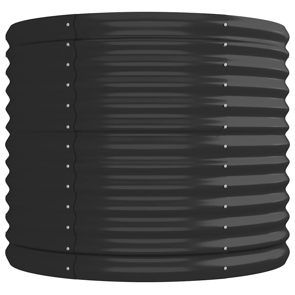 Letto da Giardino in Acciaio a Polvere 224x80x68 cm Antracite