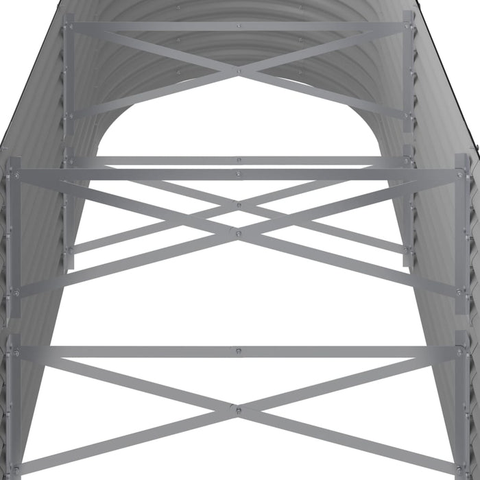 Fioriera rialzata vassoio piante fiori terrazza giardino giardino acciaio verniciato a polvere antracite 02_0039486