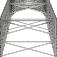 Letto Giardino Acciaio Zincato 224x80x68cm Argento 318957