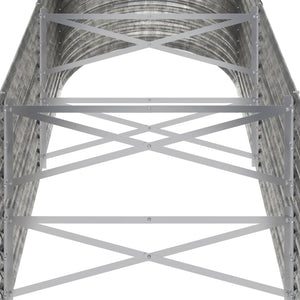 Letto Giardino Acciaio Zincato 224x80x68cm Argento 318957