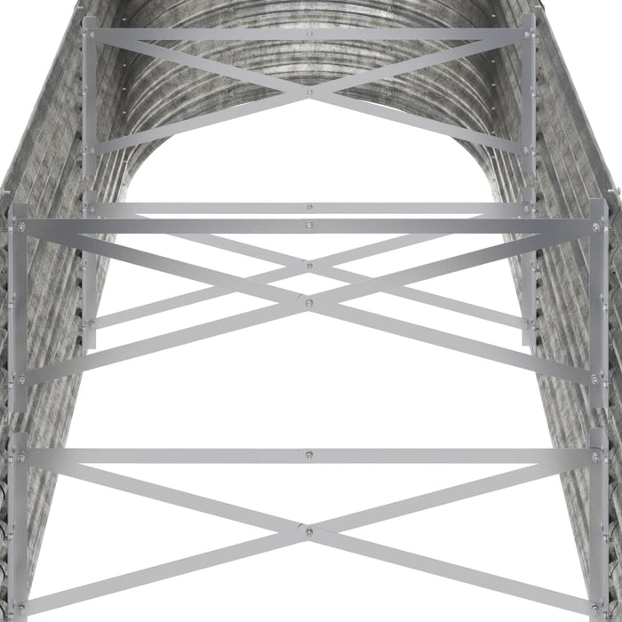 Letto Giardino Acciaio Zincato 224x80x68cm Argento 318957