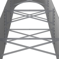 Letto Giardino Acciaio Zincato 296x80x68 cm Grigio 318959