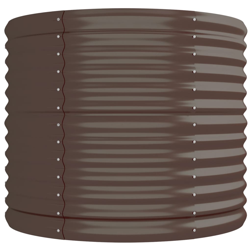 Letto Giardino Acciaio Verniciato a Polvere 296x80x68cm Marrone