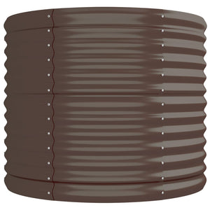 Letto Giardino Acciaio Verniciato a Polvere 296x80x68cm Marrone