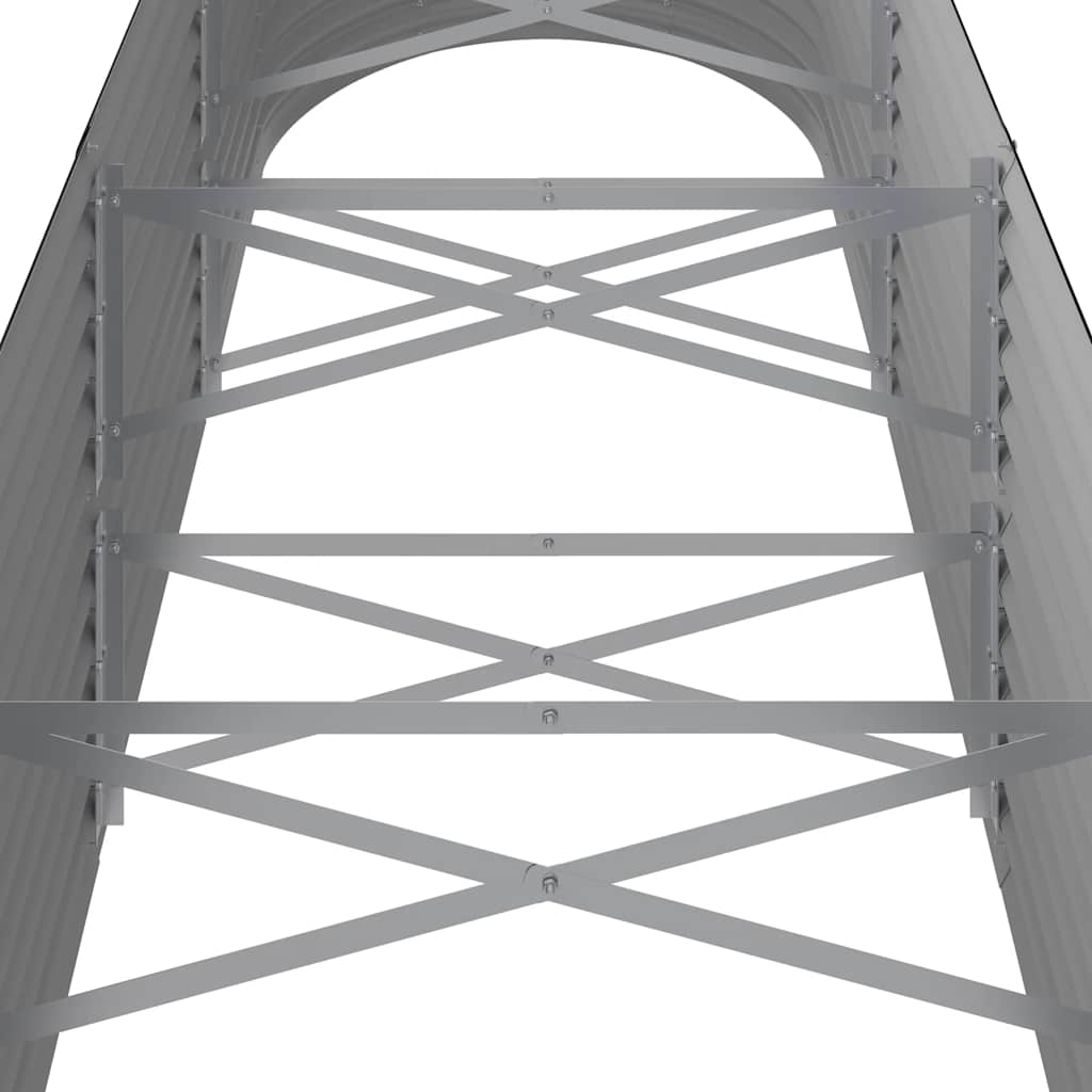 Letto da Giardino in Acciaio a Polvere 296x80x68 cm Antracite