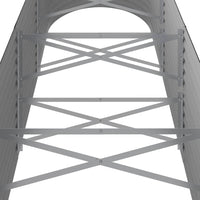 Letto da Giardino in Acciaio a Polvere 296x80x68 cm Antracite