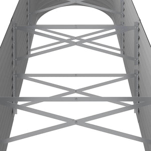 Letto da Giardino in Acciaio a Polvere 296x80x68 cm Antracite