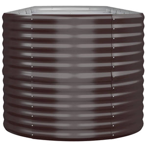 Fioriera rialzata vassoio piante fiori terrazza giardino giardino acciaio verniciato a polvere marrone 02_0039502