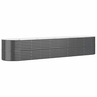 Letto da Giardino in Acciaio a Polvere 368x80x68 cm Antracite