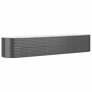 Letto da Giardino in Acciaio a Polvere 368x80x68 cm Antracite