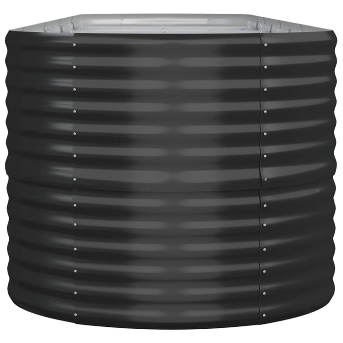 Portavaso per fioriera aiuola rialzata piante fiori terrazza giardino giardino acciaio verniciato a polvere antracite 02_0039481