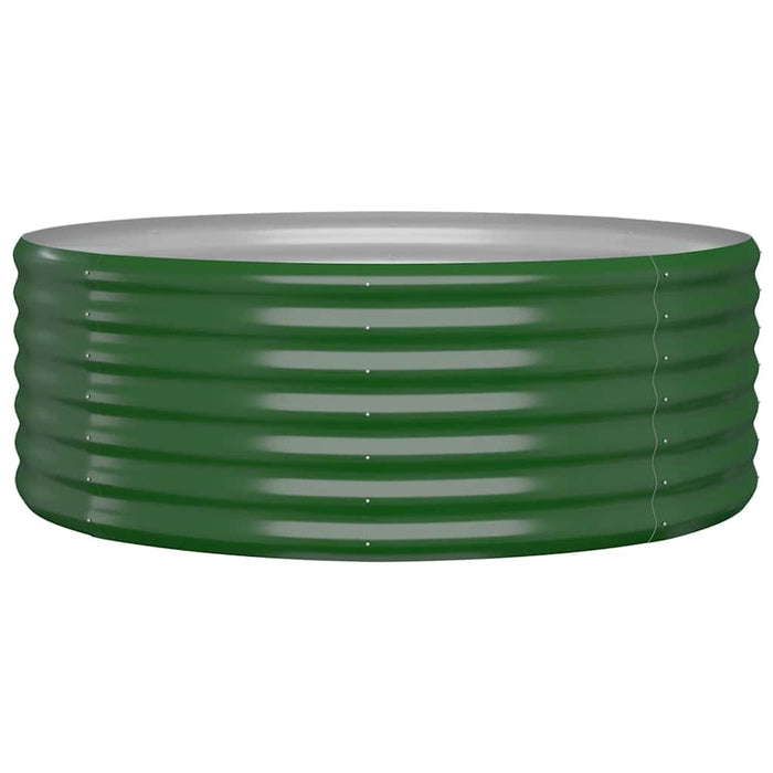 Letto Giardino Acciaio Verniciato a Polvere 100x100x36 cm Verde