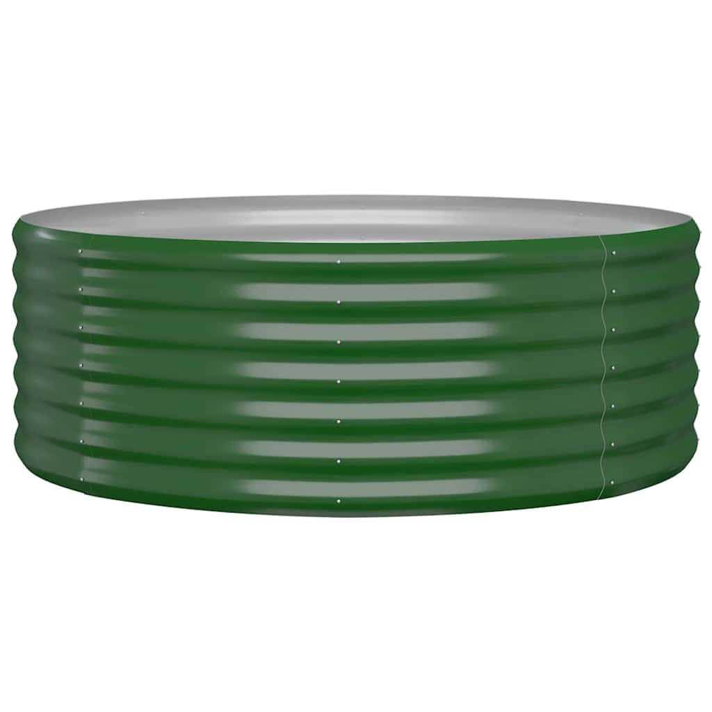 Letto Giardino Acciaio Zincato 100x100x36 cm Verde 318983