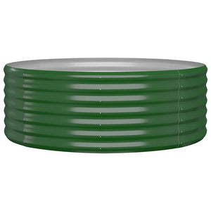 Letto Giardino Acciaio Zincato 100x100x36 cm Verde 318983