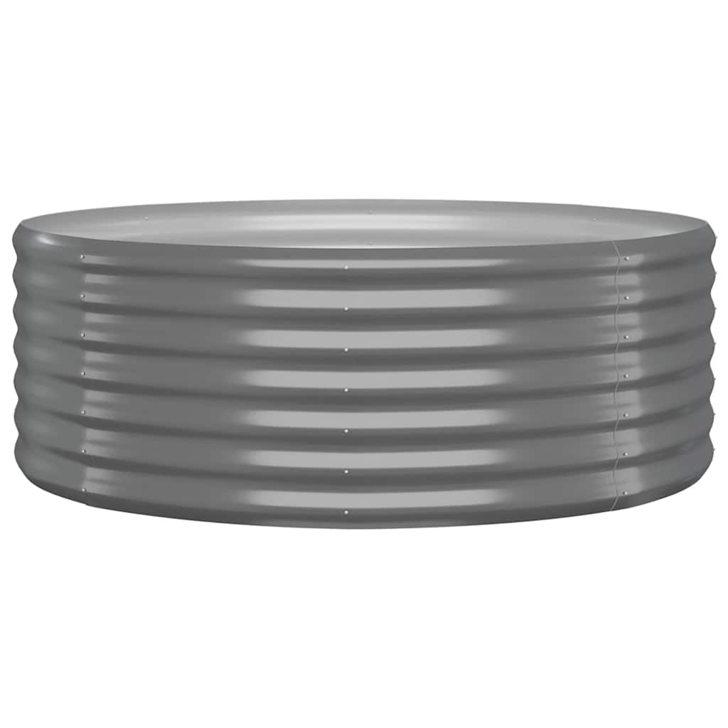 Letto Giardino Acciaio Verniciato a Polvere 100x100x36cm Grigio