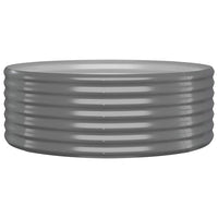 Letto Giardino Acciaio Verniciato a Polvere 100x100x36cm Grigio