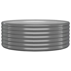 Letto Giardino Acciaio Verniciato a Polvere 100x100x36cm Grigio