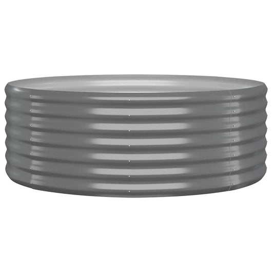 Letto Giardino Acciaio Verniciato a Polvere 100x100x36cm Grigio