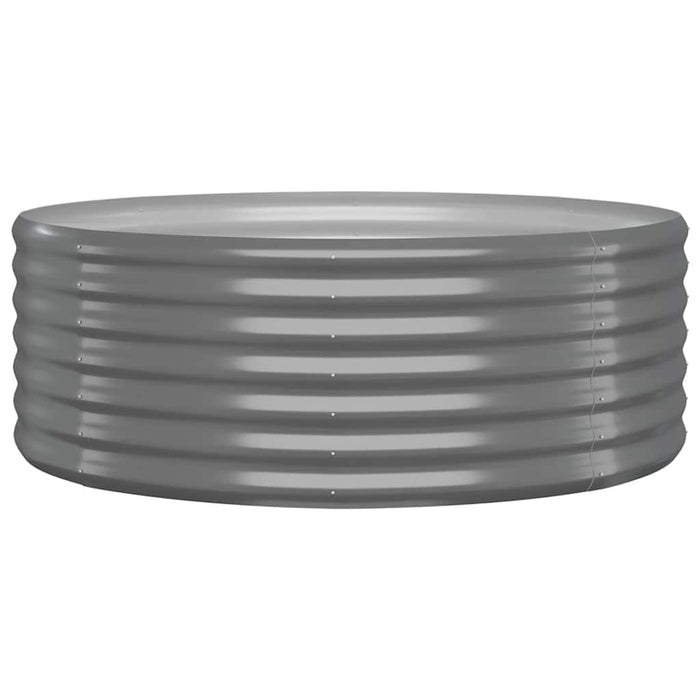 Letto Giardino Acciaio Verniciato a Polvere 100x100x36cm Grigio